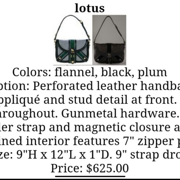 L.A.M.B. Gwen Stefani Lotus Leather Shoulder Bag Designer Handbag Celebrity #20 - Picture 16 of 17